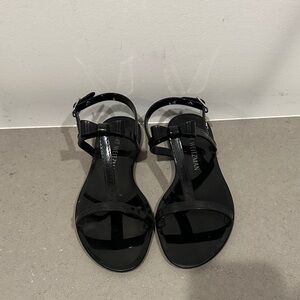 Stuart Weitzman Black Bow Sandals